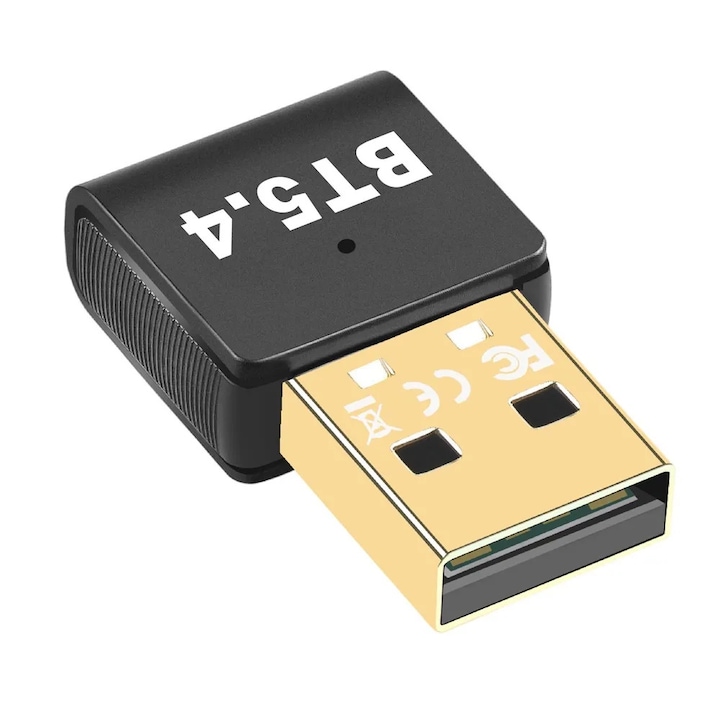 Bluetooth USB адаптер, BT 5.4 (EDR+BLE), съвместим с Windows PC/лаптоп, Plug And Play, поддържа няколко устройства, черен, съвместим с Windows 11, Realtek чипсет