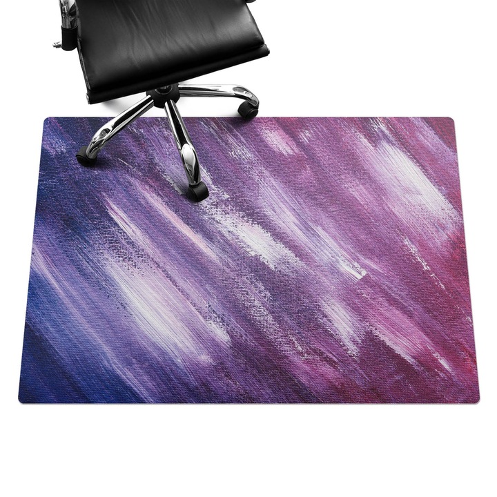 Székalátét, Wallfluent, Ecsetvonások, Lila, 140x100 cm, 010250310030100075093