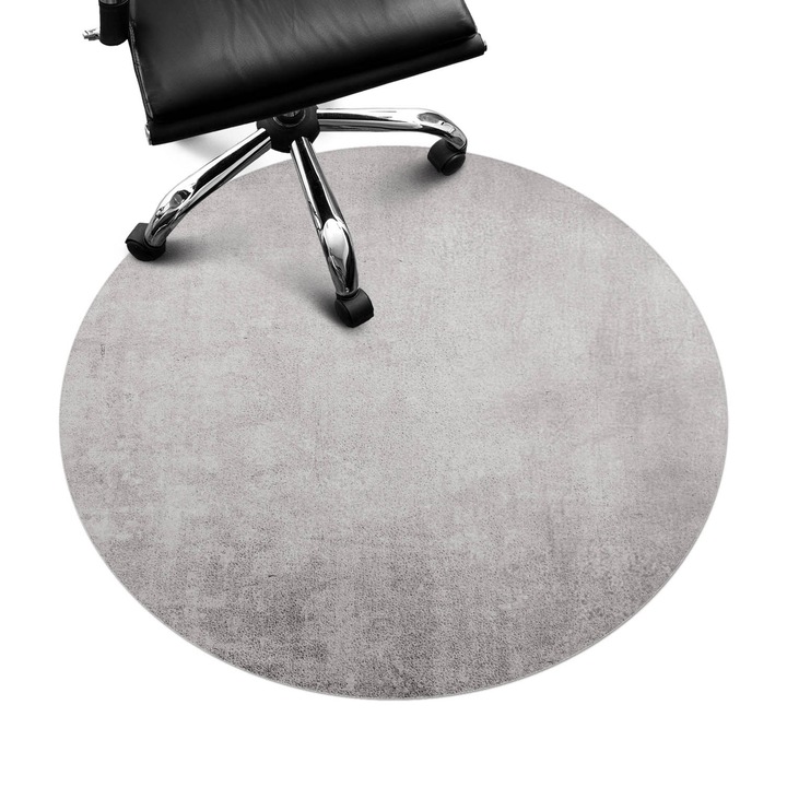 Covoras pentru scaune, Wallfluent, Textura de beton, Gri, fi100 cm, 010250310040000019881