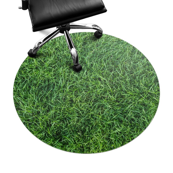 Irodai szék szőnyeg, Wallfluent, Lédús fű, Zöld, fi100 cm, 010250310040000282846