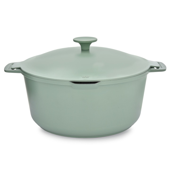 Oala cu capac 28cm, 6.6L, invelis Qualum Basic, AMBITION Fern