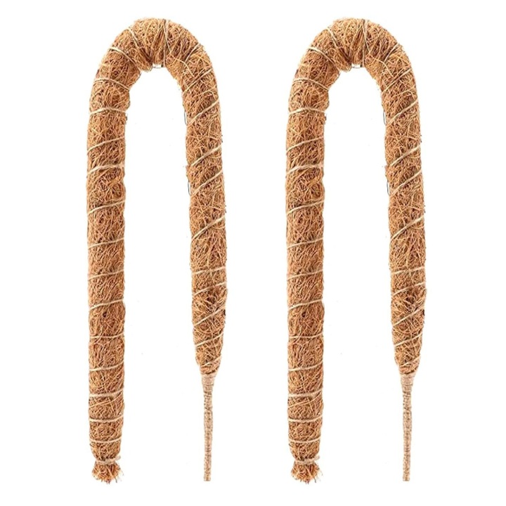 Set de spaliere Monstera, Enforose, 2 tarus flexibil plante nuca cocos tija muschi fibra cocos plante cataratoare interior