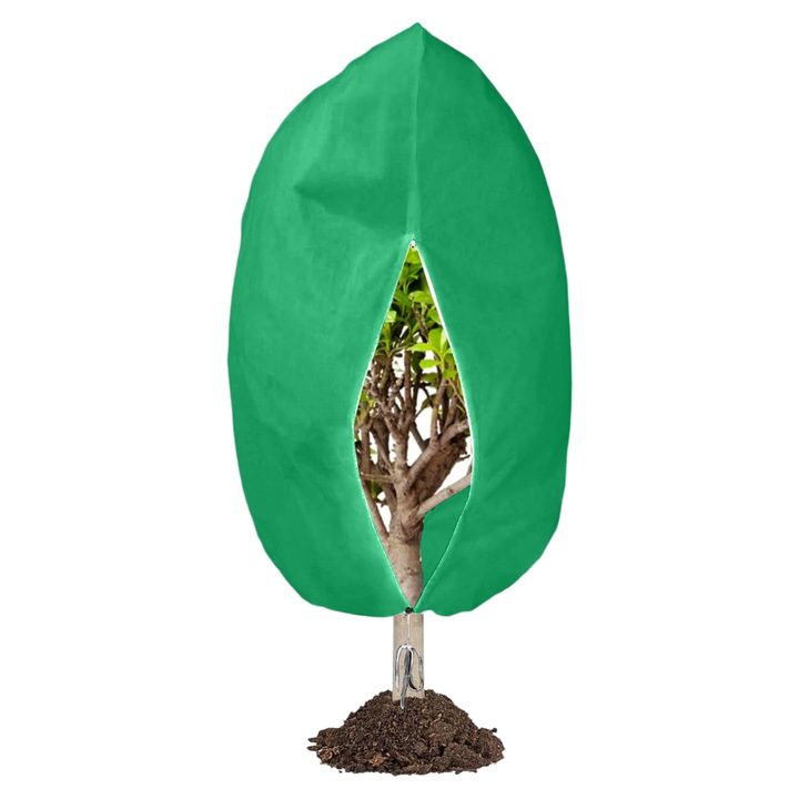 Geanta de protectie pentru plante, Enforose, verde, cu fermoar