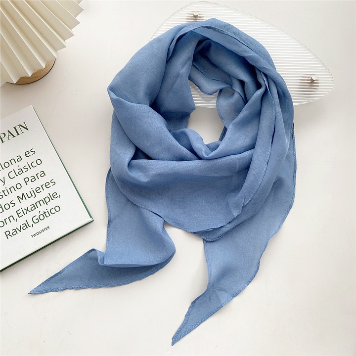 Bumbac si in Culoare uni Esarfa mare cu diamante Esarfa de matase femei primavara si toamna vara moda protectia gatului arta student esarfa decorativa