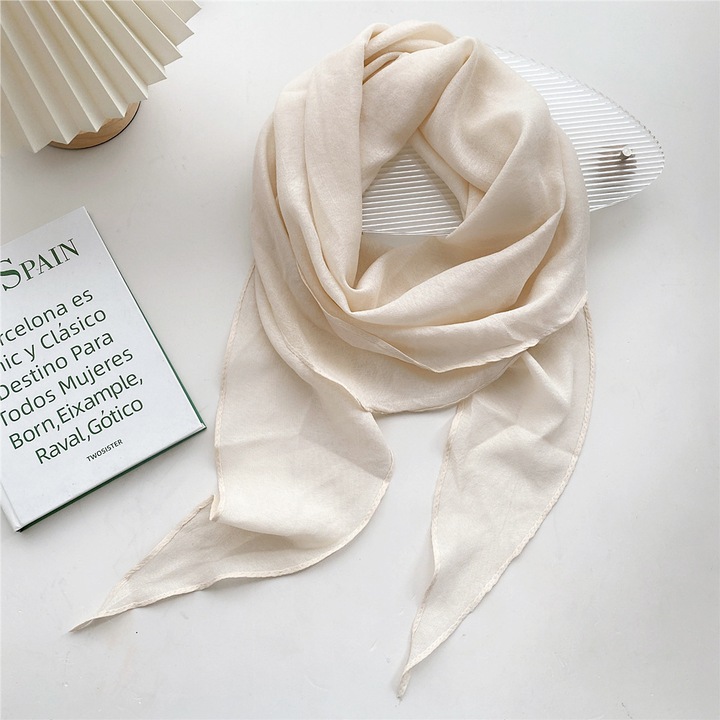 Bumbac si in Culoare uni Esarfa mare cu diamante Esarfa de matase femei primavara si toamna vara moda protectia gatului arta student esarfa decorativa