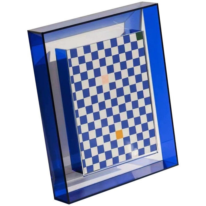 Rama foto din acril colorat Rama foto transparenta fata-verso Masa Clip de 6 inchi Rama foto montata pe poster Rama foto goala pe perete