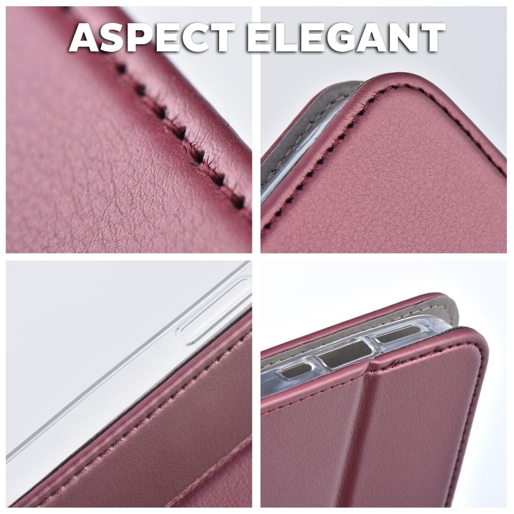 Husa Tip carte pentru Samsung Galaxy A26 Daden, Suport card, Functie de Stand si Inchidere Magnetica, Protectie Sporita, Visiniu