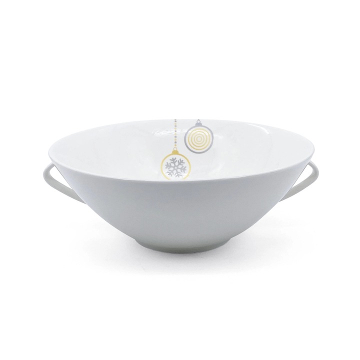 Bol pentru salata, by inspire, Vanoce, alb, 29x33x9cm