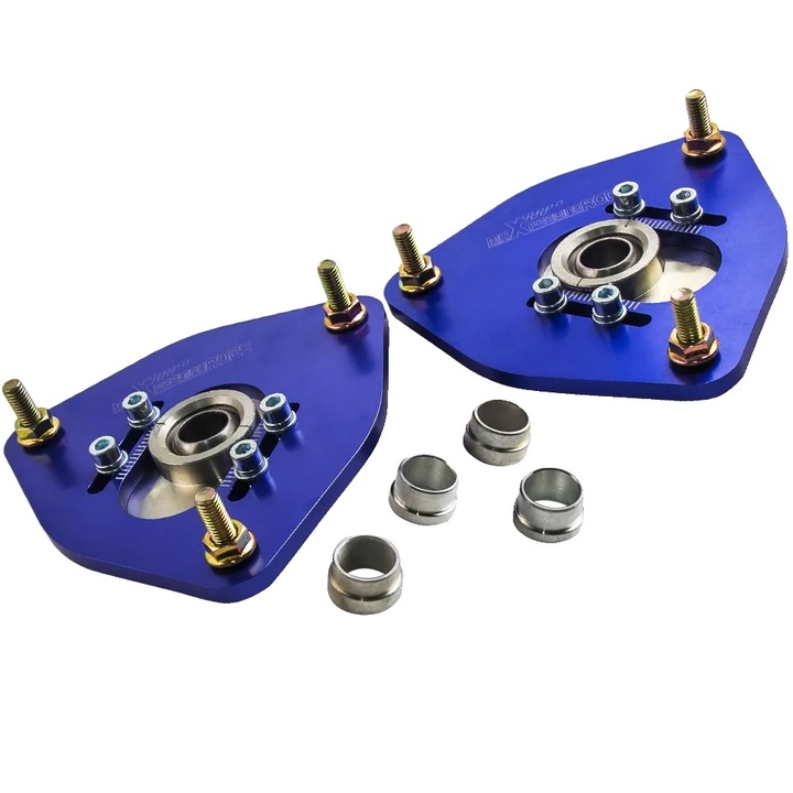 Set placi de camber fata, aluminiu, ajustabile, pentru Subaru Impreza WRX, 35x22x10cm, albastru, 2 bucati