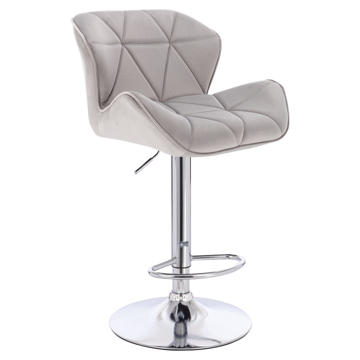 Scaun de birou, Votana, HR111W, Catifea, Baza Cromata, Gray