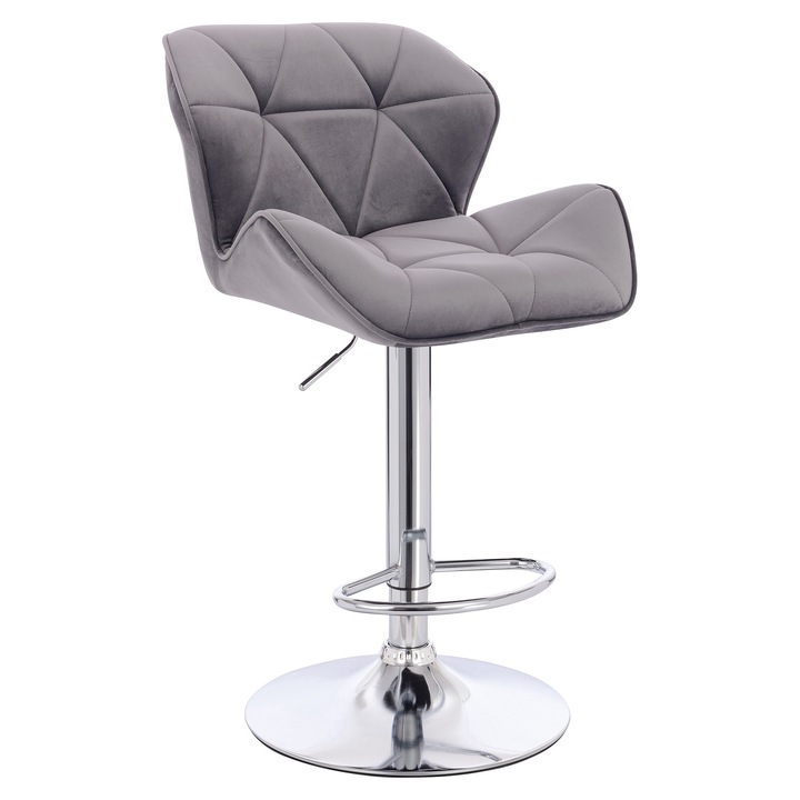 Scaun de birou, Votana, HR111W, Catifea, Baza Cromata, Grafit