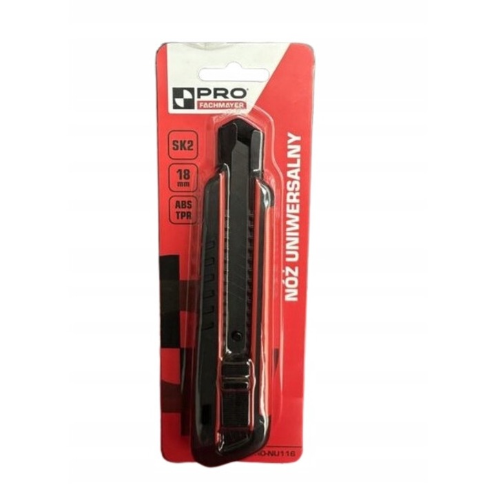 Cutter PRO visszahúzható pengével, 18mm, ABS, ergonomikus