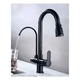 Prémium professzionális 3 utas konyhai csaptelep, kihúzható zuhany, két fúvóka típus, tisztított vízszűrő kimenet, sárgaréz, matt fekete