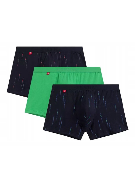 Pachet 3 Boxeri barbati Atlantic, sport, verde, bumbac