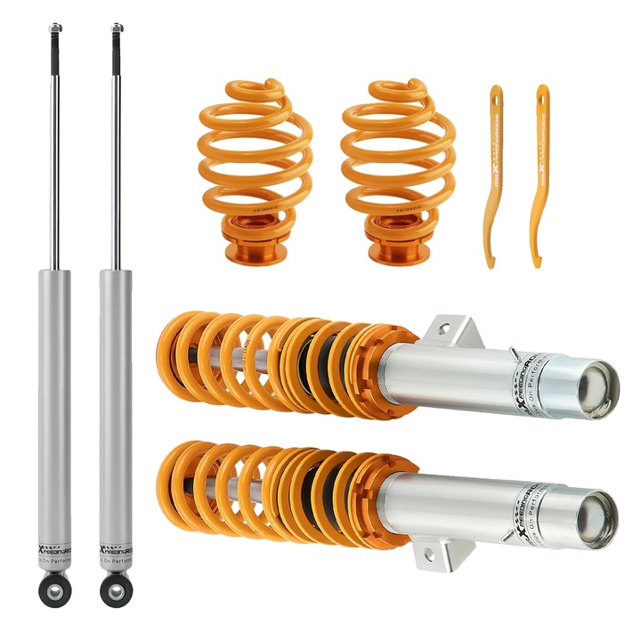 Kit suspensie coilover, pentru BMW E46, inaltime ajustabila, constructie durabila, 65x56x67 cm