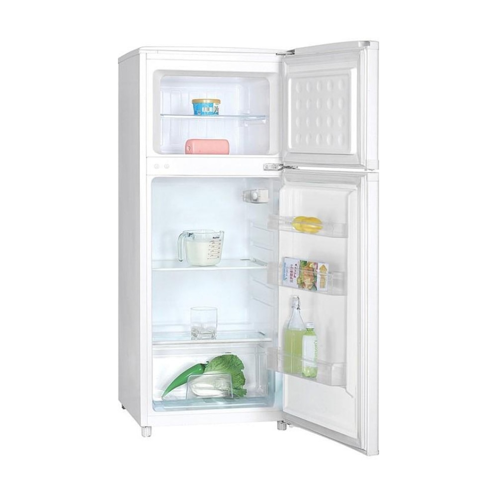 Frigider cu doua usi Crown DF133EW, Racire statica, 117 l, H 111.7 cm, Clasa E, Alb