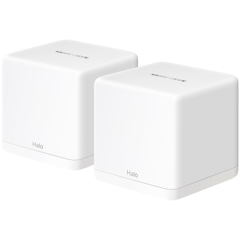 Sistem Mesh Wi-Fi Mercusys Halo H60X(2-pack), AX1500, Wi-Fi 6, Dual Band Gigabit, MU-MIMO, Beamforming , control parental, cu acoperire completa pentru casa