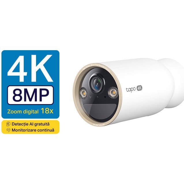 Camera de supraveghere TP-Link Tapo C460, 8MP, 4K, 3840×2160