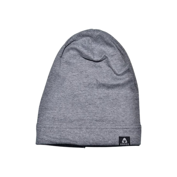 Caciula din bumbac, pentru baieti, Mini Junior CABMJ1303-32, Gri 54-56 CM