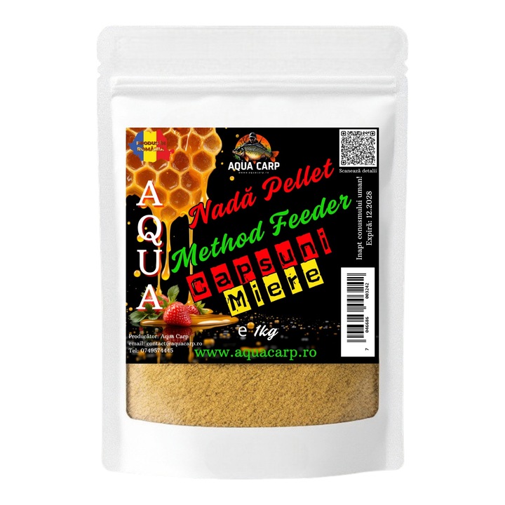 Nada Aqua Pellet Method Feeder Capsuni & Miere 1 Kg