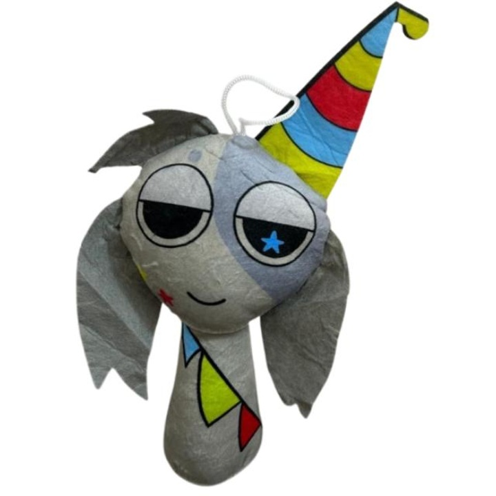 Плюшена играчка Спрунки сиво-червено-синьо 23см