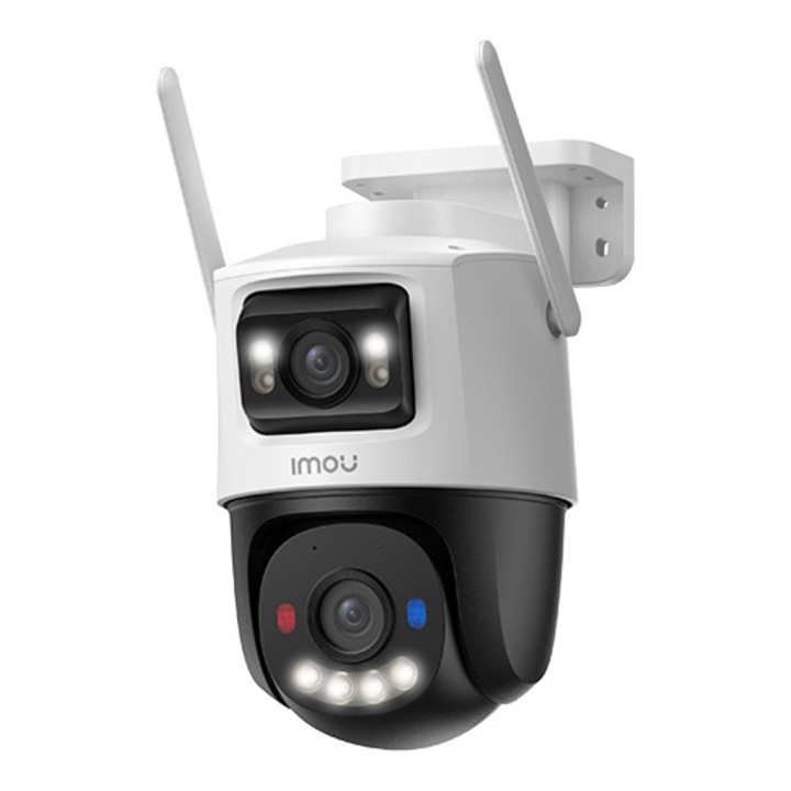 IMOU Cruiser 2 Pro Безжична камера за видеонаблюдение IPC-S7XFP-8U0WED с панорамиране/накланяне 360 градуса, 4+4MP, 2560x1440, 8x цифрово увеличение, Aurora™ пълноцветно нощно виждане, интелигентно разпознаване, IMOU SENSE®, Algo Play