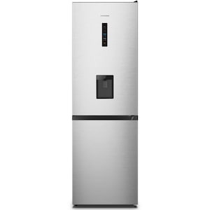 Combina frigorifica Heinner HCNF-HS304XWDE++, 304 l, Full No Frost, Clasa E, Dozator de apa, Display LED, Iluminare LED, H 186, Inox