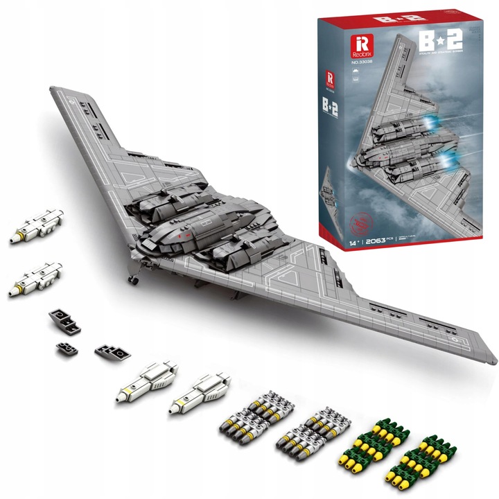 Játék, Reobrix, B-2 Bomber, 2063 darab, 14+ év