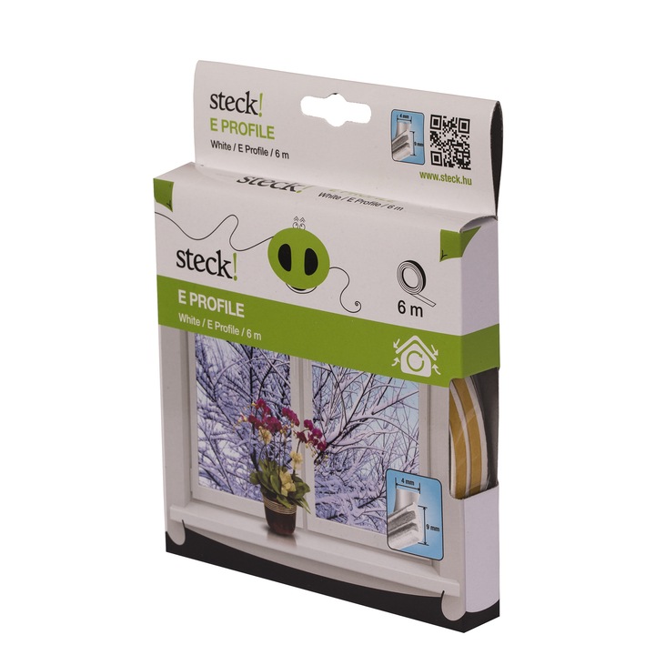 steck! SAE 6F Ablaktömítő, E profil, fehér