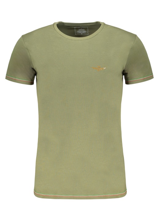 AERONAUTICA MILITARE, Tricou la baza gatului, barbati, verde - L