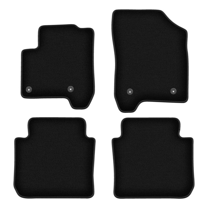 BASIC комплект стелки 4 броя стелки за:: Citroen C3 Picasso (2008-2017) миниван черни