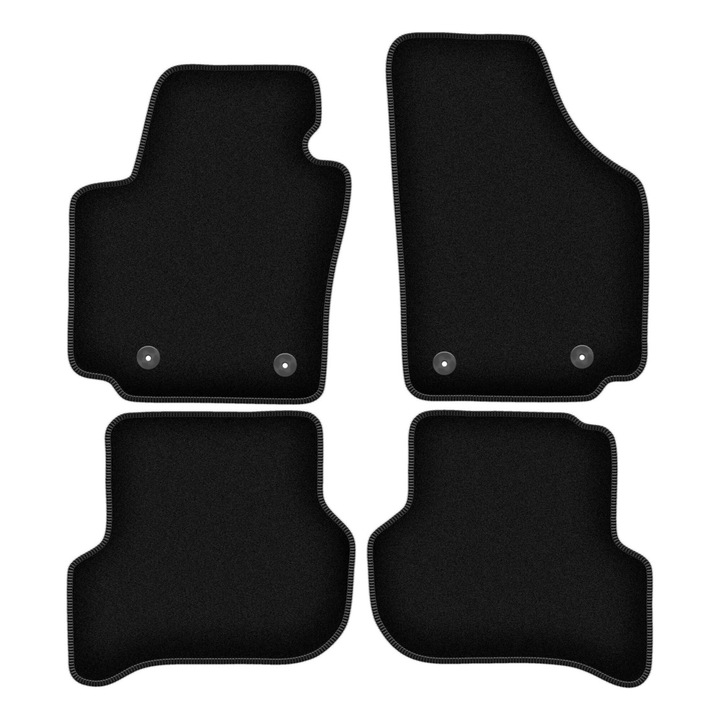 BASIC autószőnyeg szett, 4 db, autószőnyeg, ehhez: Seat Altea XL (2006-2008.08.) kisbusz fekete