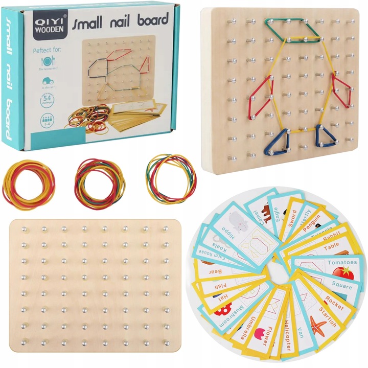 QiYi oktatójáték, kreatív tábla 50 gumicukorral, 30 kártya, 17,5x2,5x13,5 cm, 3+