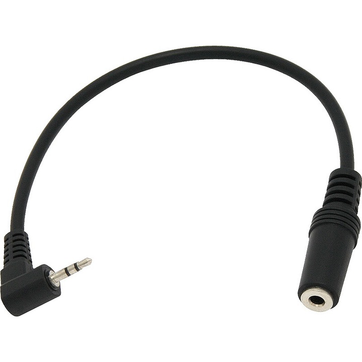 Adaptor audio, Blow, Jack 2,5mm la Jack 3,5mm, negru