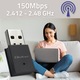Мини безжичен WiFi адаптер, Qoltec, Standard N, Bluetooth 4.0, USB
