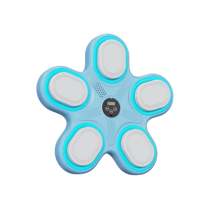 Мишена за бокс, Bluetooth, Музика, Светлини, 9 скорости, Тренировка, Син