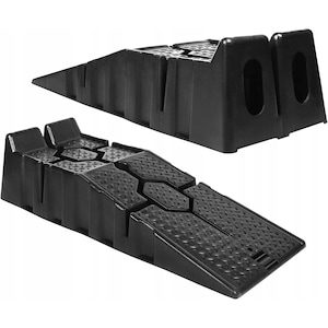 Rampa de acces, Luxtom, Universala, 17x30 cm, Set de 2 bucati, Suprafata antiderapanta, Pentru masini personale si suv-uri, Ideale pentru ateliere si garaje
