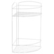 Бял метален ъглов рафт за баня 20.5x20.5x37см