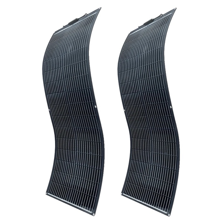 Panou solar monocrystalline flexibil, set 2x100W, 200W total, 1140x460x2.5mm, 1.8kg, impermeabil IP67