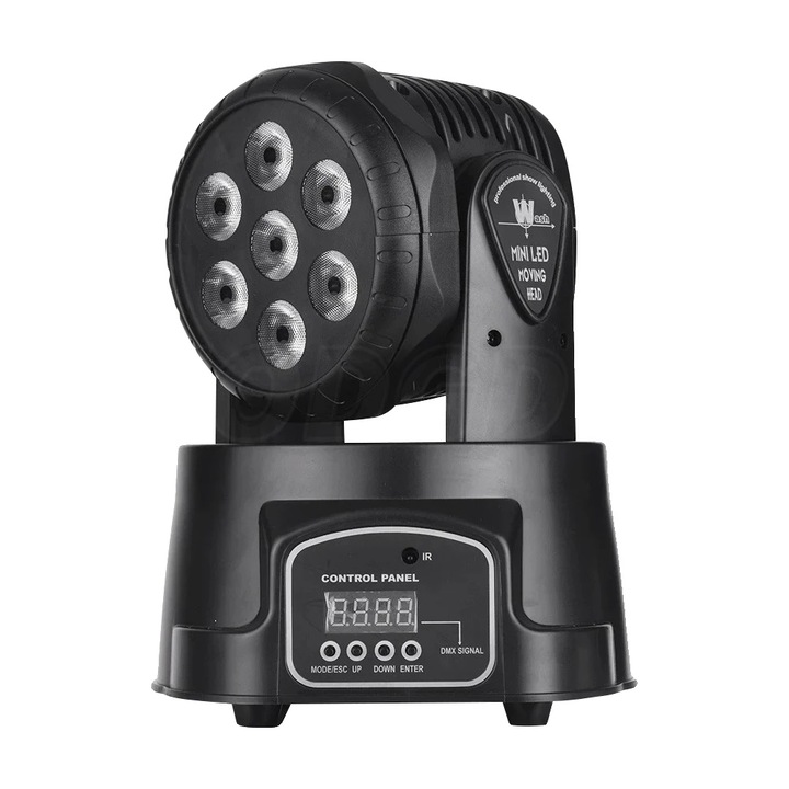 Mini mozgófejes projektor, 105 W, sokoldalú színpadi effektusok, fekete, 1 db-os készlet, EU csatlakozó