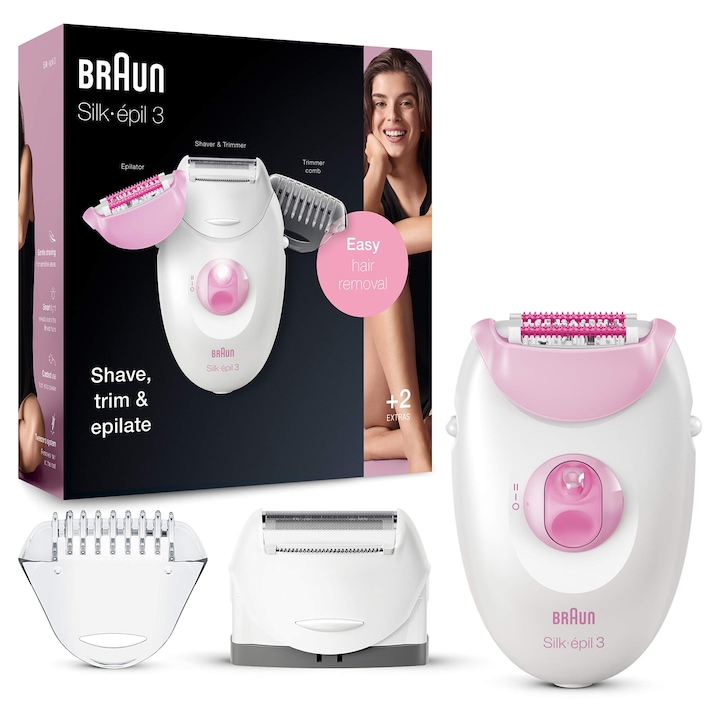 Епилатор Braun Se 3270 Silk-Épil 3 с 2 аксесоара