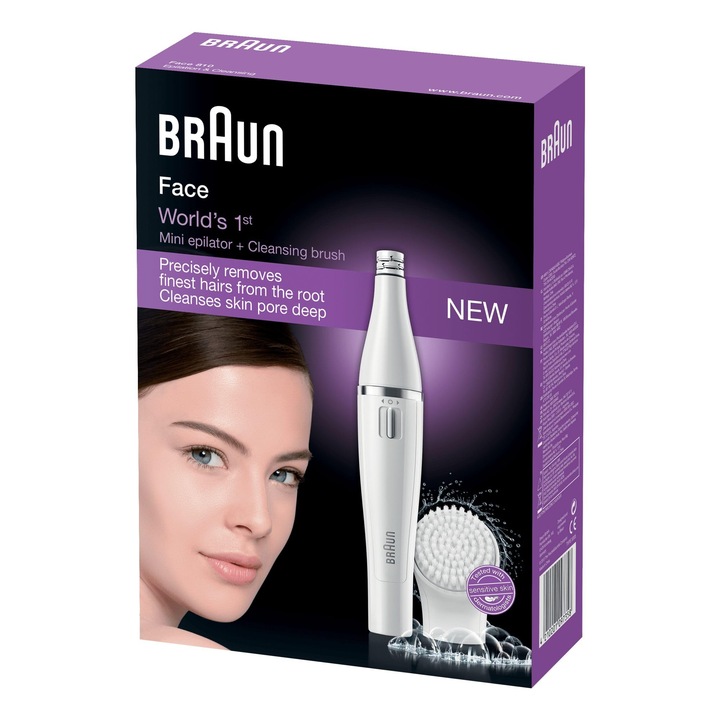Braun Facespa arcszőrtelenítő, fehér/ezüst, elemes, száraz bőrre