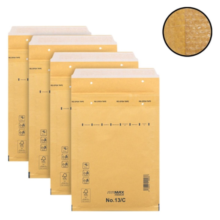 Plicuri de Corespondenta Maro cu Bule de Aer 17x22.5cm - 4buc