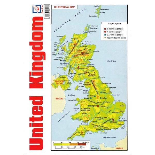 United Kingdom - Uk Physical Map