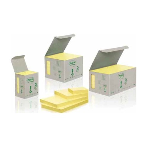 Set notite adezive 3M reciclate 75 x 127, 6 bucati