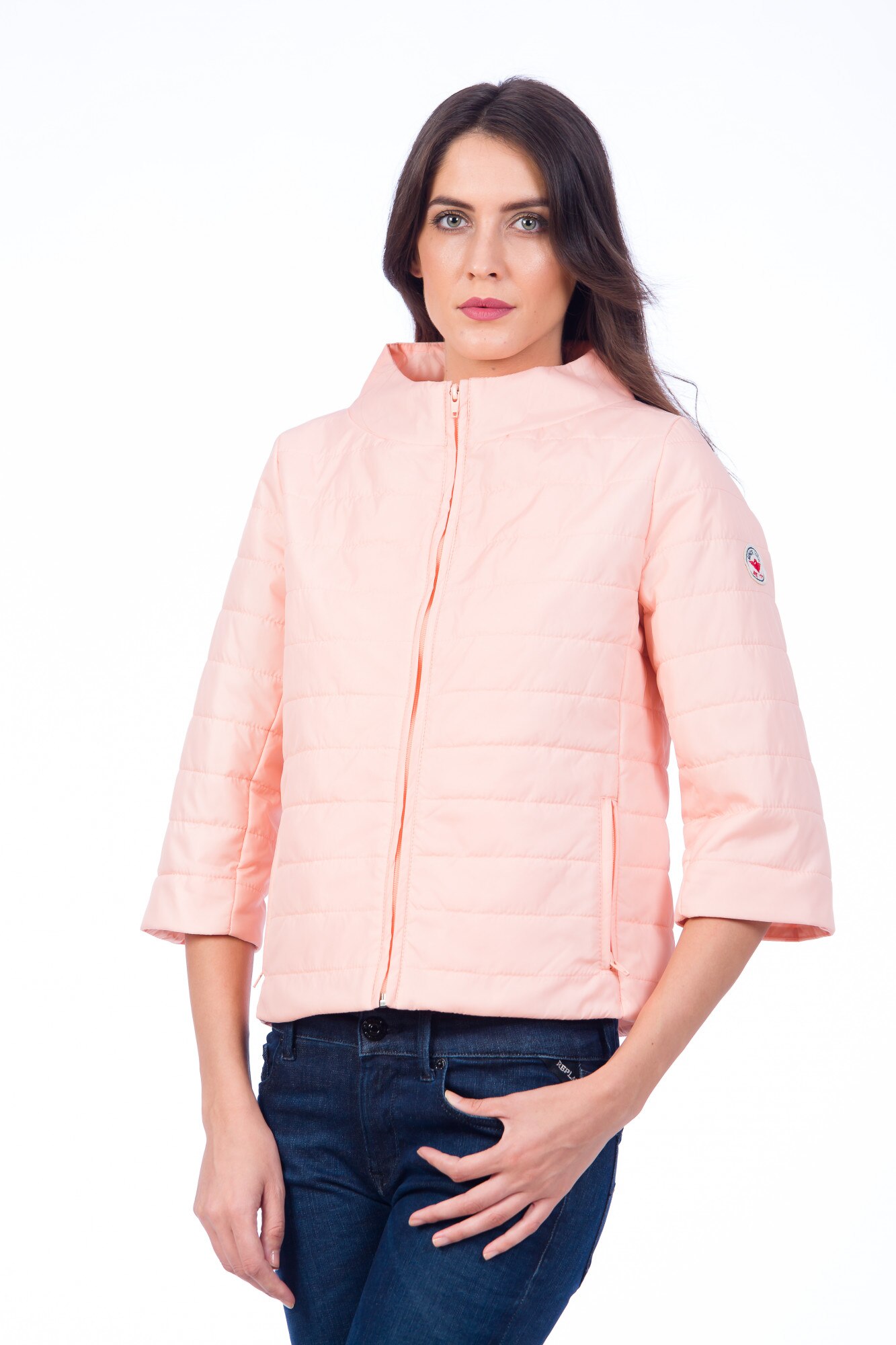 Geaca roz de dama BE YOU, cu maneca 3/4, L INTL - eMAG.ro