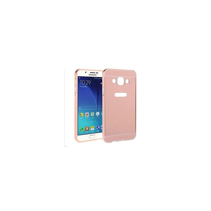 Капак за броня Алуминиево огледало златисто розово Iberry за Samsung Galaxy J1 J120 (2016)