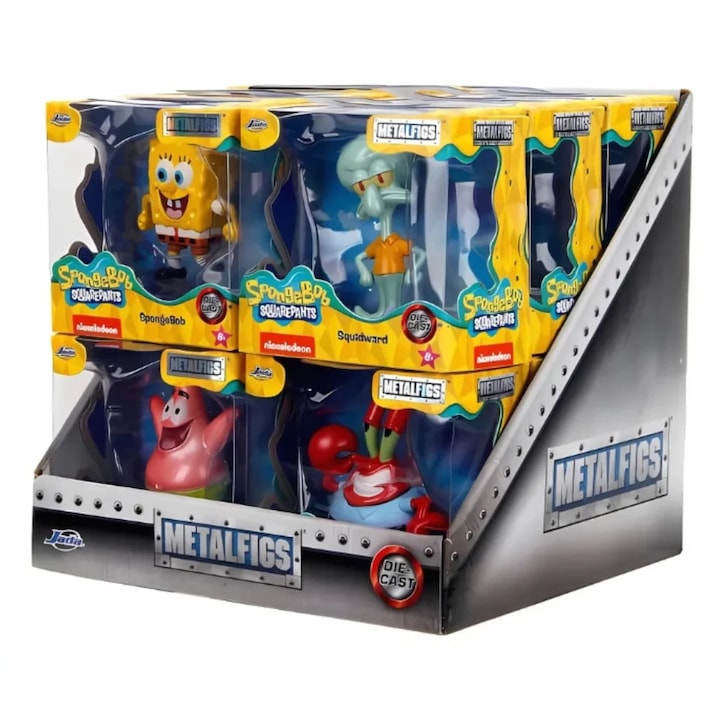 Figurina Metalica Jada Toys, Sponge Bob, 6,5 cm