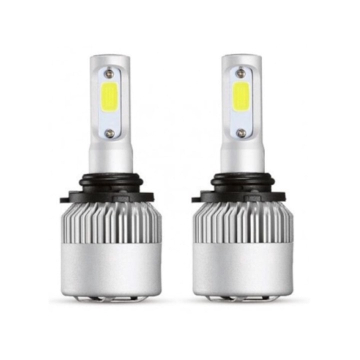 Set 2 LED-uri HB4 Xenon Bright 72W, 8000 Lm, 12V-24V, 4300K