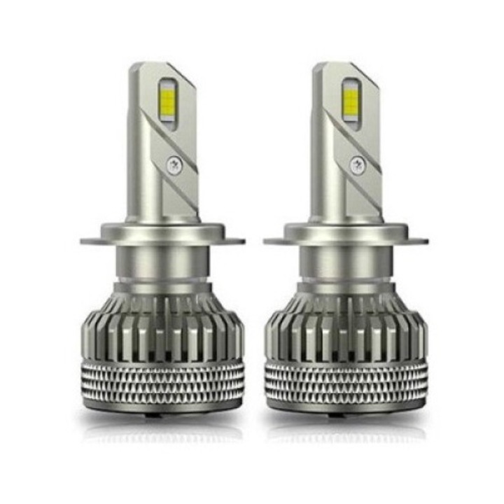 Set 2 leduri H7 Canbus pentru far auto, putere 48W, luminozitate 14.000 Lm, 12V, Xenon Bright